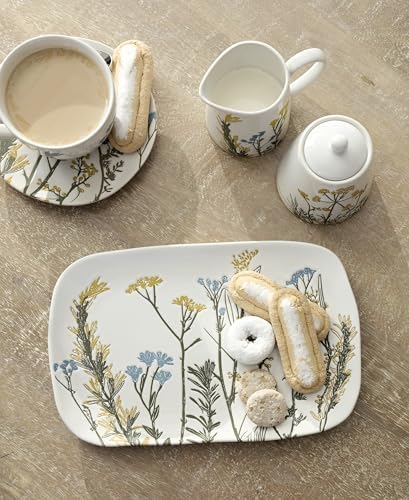 Wildflowers Stoneware Serving Tray in Multicolor, alternate view 5