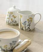 Wildflowers Stoneware Sugar and Creamer Set in 3 Count in White, alternate view 5
