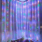 Window Curtain String Lights, 300 LED 9.8ft x 9.8ft Multicolor Fairy Lights with 8 Lighting Modes, Waterproof, alternate view