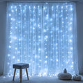 Window Curtain String Lights for Bedroom, 300 LED Fairy String Light 8 Lighting Modes Waterproof Lights for