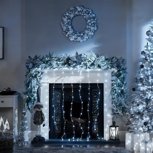 Window Curtain String Lights for Bedroom, 300 LED Fairy String Light 8 Lighting Modes Waterproof Lights for, alternate view 6