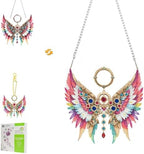 Wing Feather Diamond Painting Double-Sided Hanging Ornament Set, DIY Irregular Shaped Rhinestone Window