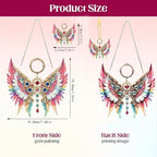 Wing Feather Diamond Painting Double-Sided Hanging Ornament Set, DIY Irregular Shaped Rhinestone Window, alternate view 2