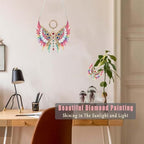Wing Feather Diamond Painting Double-Sided Hanging Ornament Set, DIY Irregular Shaped Rhinestone Window, alternate view 3