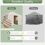 Winter Gazebo Cover for 10×12 Hardtop Gazebo, with Mesh Screens and Doors and Windows, Accessories for All, alternate view 6