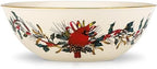 Winter Greetings Porcelain Christmas Serving Bowl in 10.25" in Red & Green