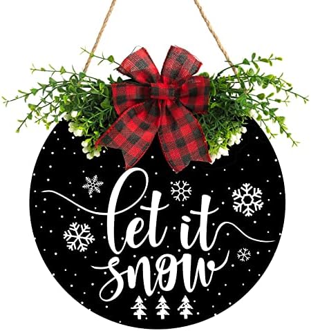 Winter Snowflake Sign Welcome For Front Door Decoration Christmas Decor Hanging Winter Sign for Living Room