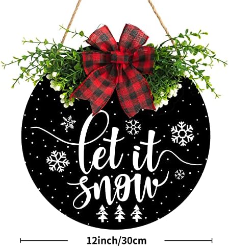 Winter Snowflake Sign Welcome For Front Door Decoration Christmas Decor Hanging Winter Sign for Living Room, alternate view 2