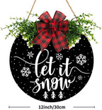 Winter Snowflake Sign Welcome For Front Door Decoration Christmas Decor Hanging Winter Sign for Living Room, alternate view 2