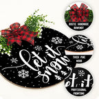 Winter Snowflake Sign Welcome For Front Door Decoration Christmas Decor Hanging Winter Sign for Living Room, alternate view 3