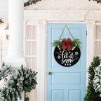 Winter Snowflake Sign Welcome For Front Door Decoration Christmas Decor Hanging Winter Sign for Living Room, alternate view 7