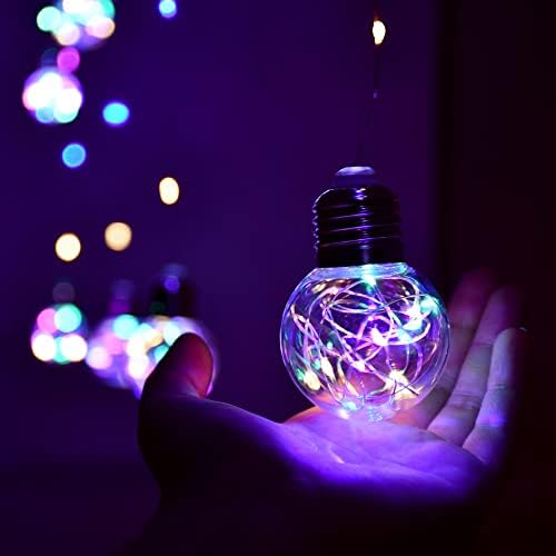 Wishing Ball Curtain Lights 200 LED Window Curtain String Light with Remote, USB Battery Powered Twinkle Globe, alternate