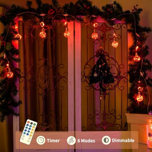 Wishing Ball Curtain Lights 9.8 x3.3 ft, USB/Battery Powered in 9.8 x3.3 ft, alternate view 3