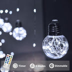 Wishing Ball Curtain String Lights 9.8x3.3 ft, USB/Battery Powered in 9.8x3.3 ft, alternate view 3