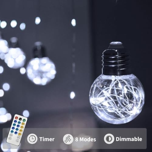 Wishing Ball Curtain String Lights 9.8x3.3 ft, USB/Battery Powered in 9.8x3.3 ft, alternate view 3