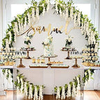 Wisteria Artificial Flowers Garland, 8Pcs Total 57.6ft Silk Faux Wisteria Vine Kit, Hanging Flower Plant for, alternate view