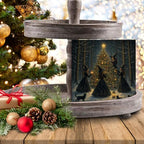 Witchy Christmas Tree Decor, Christmas Gothic Witch Wooden Sign, alternate view 7
