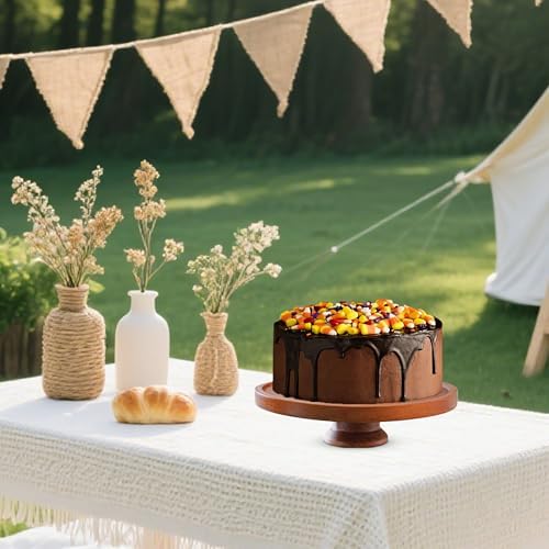 with Lid, Acacia Cake Stand with Glass Dome, Versatile Dessert Stand with Strong Magnetic Pedestal, Cake Holder, alternate
