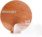 with Lid, Acacia Cake Stand with Glass Dome, Versatile Dessert Stand with Strong Magnetic Pedestal, Cake Holder, alternate