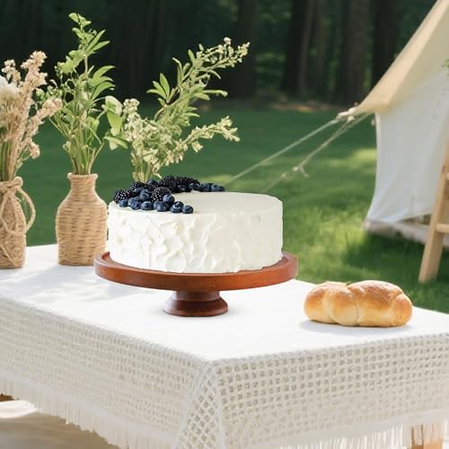 with Lid, Acacia Cake Stand with Glass Dome, Versatile Dessert Stand with Strong Magnetic Pedestal, Cake Holder, alternate