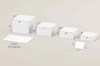 with Mini Signs, Food Risers for Buffet Table, Display Stand for Catering Dessert, White Acrylic Cube Boxes, alternate view 3