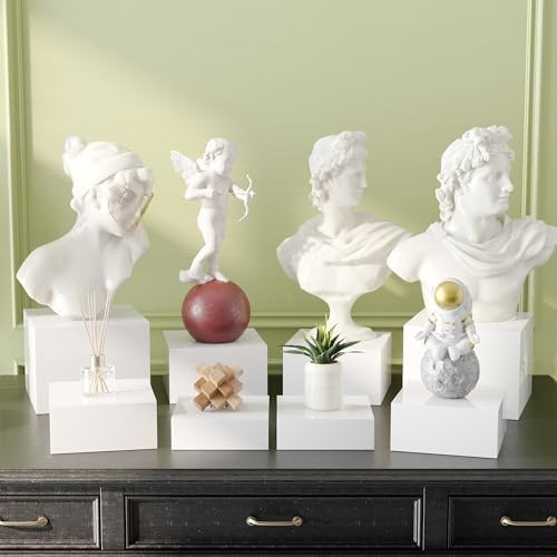 with Mini Signs, Food Risers for Buffet Table, Display Stand for Catering Dessert, White Acrylic Cube Boxes, alternate view 7