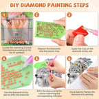 Wolf Diamond Painting Double-Sided Wall Hanging Set, DIY Irregular Shaped Rhinestone Window Decoration Set, alternate view 3