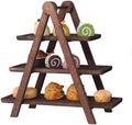 Wood 3 Tier Serving Tray Cupcake display Stand Wooden Platter Tiered Décor in A