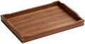 Wood Accent Serving Tray with Handles for Ottoman Coffee Table