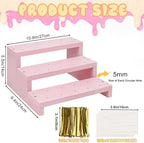 Wood Cake Pop Stands, 3 Tier Lollipop Holders with Twist Ties Lollipop Sticks, Sucker Display Riser for Dessert, alternate