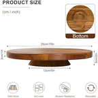 Wood Cake Stand, Acacia Cake Stand for Wedding Birthday, Wooden Serving Platter for Appetizers and Desserts (10, alternate