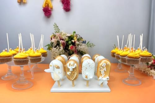 Wood Cakesicle Stand Display - 12 Count Popsicle Sticks Holder for Dessert Table of Wedding Shower Birthday, alternate view 4