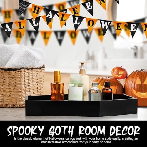 Wood Coffin Serving Tray Halloween Gothic Charcuterie Board, 16.5 Inch in Black, alternate view 5