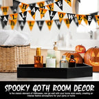 Wood Coffin Serving Tray Halloween Gothic Charcuterie Board, 16.5 Inch in Black, alternate view 5