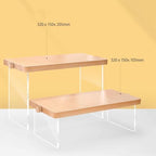 Wood Display Risers (Acrylic S 32*15*10.5cm/12.60*5.91*4.13inches) in Acrylic S, alternate view 3