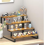 Wood Display Stand, 4 Tier Display Risers for Cupcake and Food in Brown, alternate view 5