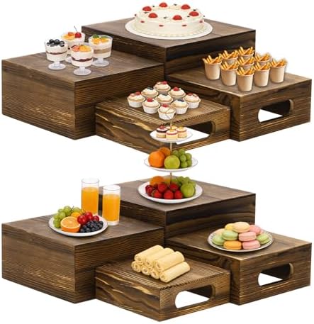 Wood Display Stands Cupcake Stand Brown Display 8Pcs
