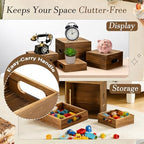Wood Display Stands Cupcake Stand Brown Display 8Pcs, alternate view 5