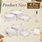 Wood Display Stands Cupcake Stand White Display 6Pcs, alternate view 3