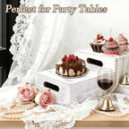 Wood Display Stands Cupcake Stand White Display 6Pcs, alternate view 7
