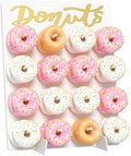 Wood Donut Wall Display Stand Holds 16 Donuts, 1 Pack White