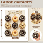 Wood Donut Wall Display Stand Holds 9 Donuts, 1 Pack Natural, alternate view 3