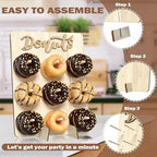 Wood Donut Wall Display Stand Holds 9 Donuts, 1 Pack Natural, alternate view 6