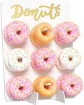 Wood Donut Wall Display Stand Holds 9 Donuts, 1 Pack White