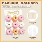 Wood Donut Wall Display Stand Holds 9 Donuts, 1 Pack White, alternate view 7