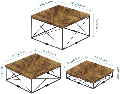 Wood Food Riser for Buffet Table, Rustic Brown in Brown, alternate view 3