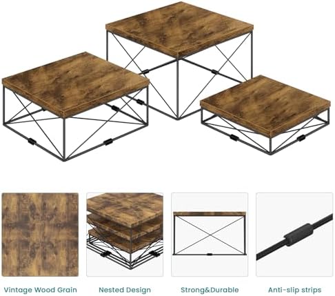 Wood Food Riser for Buffet Table, Rustic Brown in Brown, alternate view 4
