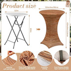 Wood Grain Stretch Cocktail Table Covers, 2 Pack, 32'' x 43'', alternate view 3