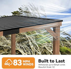 Wood Grill Gazebo 10' x 12' with Sloped Galvanized Steel Roof, alternate view 6