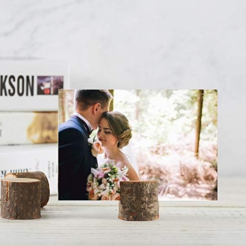 Wood Place Card Holders, 20Pcs Premium Rustic Table Number Holders and 30Pcs Kraft Table Place Cards, Wood Photo, alternate